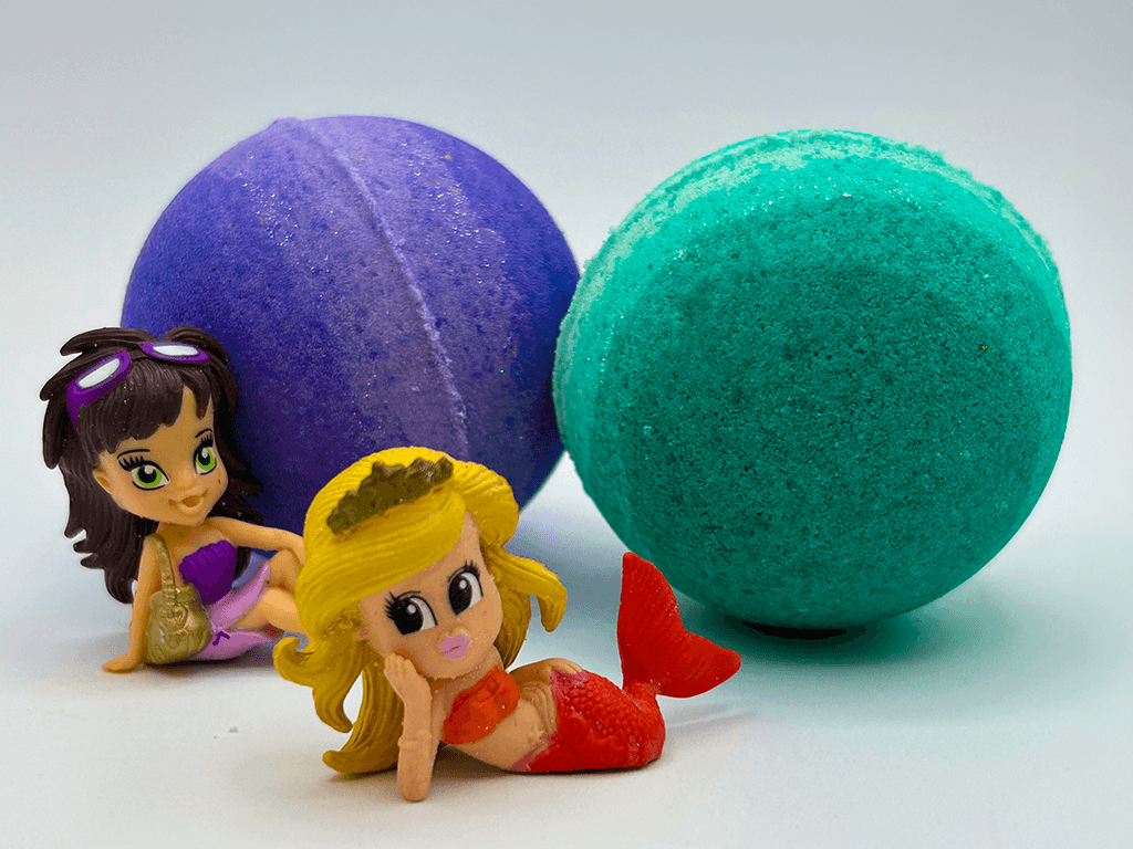 Enchanted Themed Kids Bath Bomb Gift Box with Toy Figurines Inside - 4 ct - Berwyn Betty's Bath & Body Shop