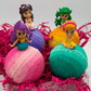 Enchanted Themed Kids Bath Bomb Gift Box with Toy Figurines Inside - 4 ct - Berwyn Betty's Bath & Body Shop