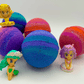 Enchanted Themed Kids Bath Bomb Gift Box with Toy Figurines Inside - 4 ct - Berwyn Betty's Bath & Body Shop