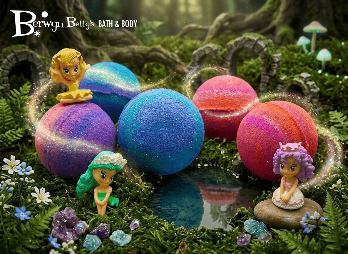 Enchanted Themed Kids Bath Bomb with Toy Figurine Inside - Berwyn Betty's Bath & Body Shop