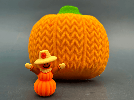 Fall Knitted Pumpkin Bath Bomb for Kids with Pumpkin Character Toy Inside - Berwyn Betty's Bath & Body Shop