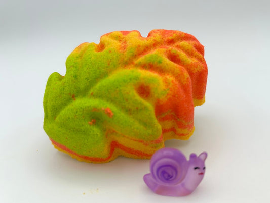 Fall Leaf Bath Bomb with Luminous Snail Toy Inside - Berwyn Betty's Bath & Body Shop