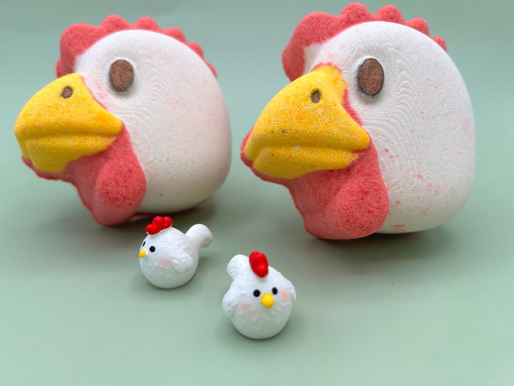 Farm Chicken Kids Bath Bomb with Chicken Figure Toy Inside - Berwyn Betty's Bath & Body Shop