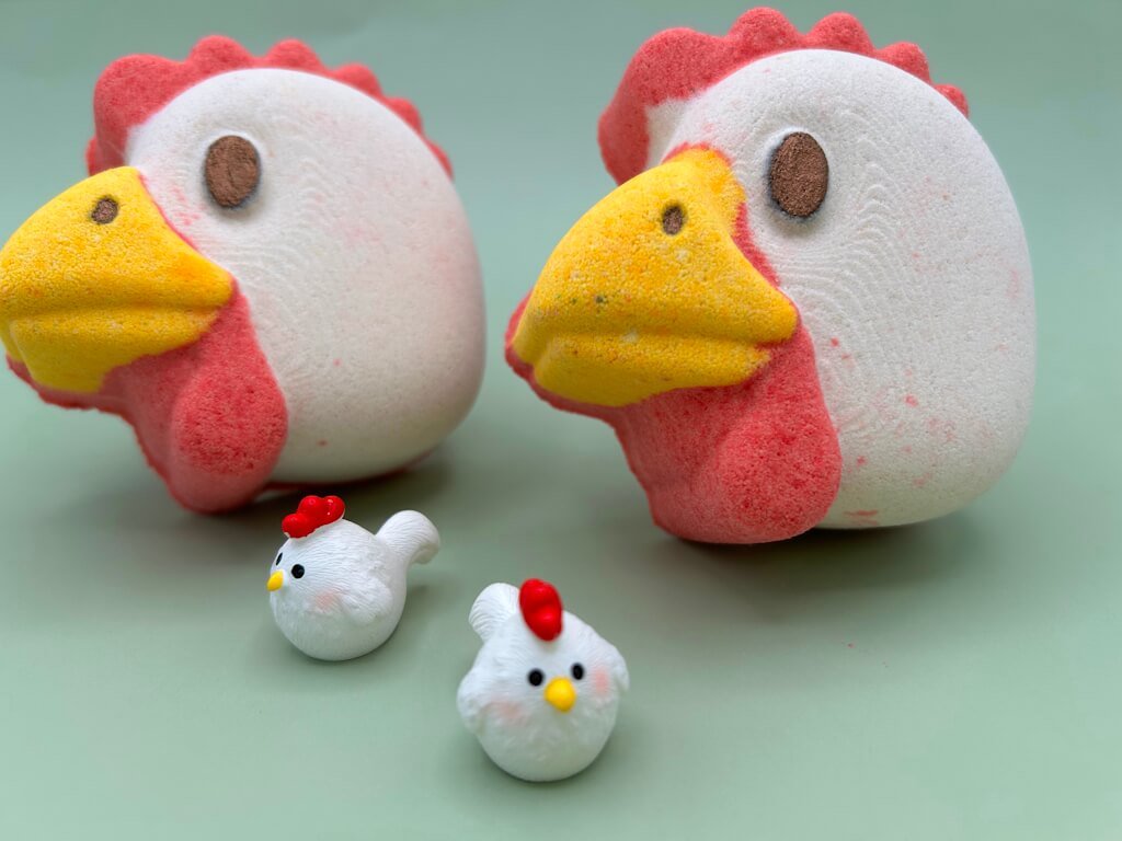 Farm Chicken Kids Bath Bomb with Chicken Figure Toy Inside - Berwyn Betty's Bath & Body Shop