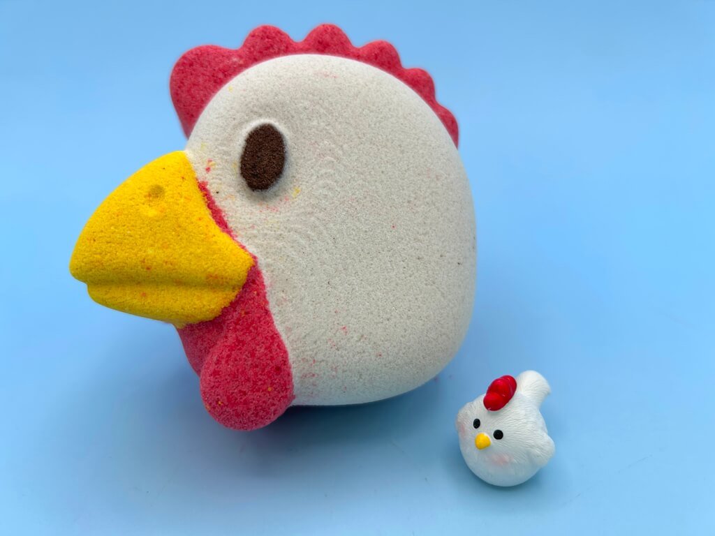 Farm Chicken Kids Bath Bomb with Chicken Figure Toy Inside - Berwyn Betty's Bath & Body Shop