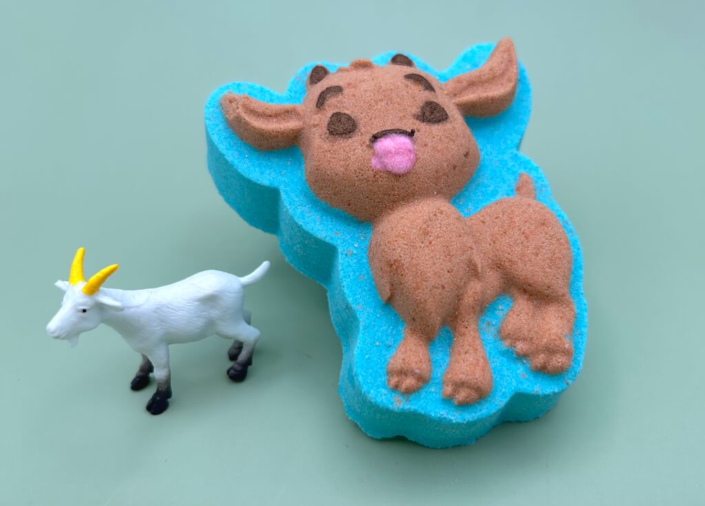 Farm Goat Kids Bath Bomb with Goat Figure Toy Inside - Berwyn Betty's Bath & Body Shop