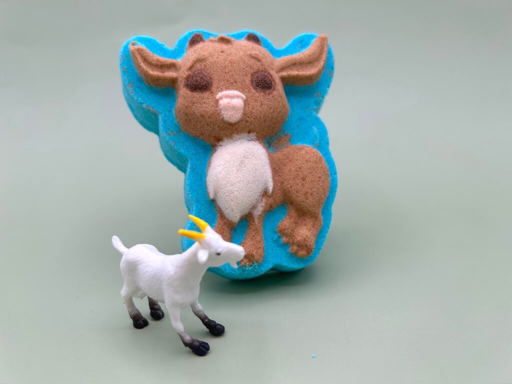 Farm Goat Kids Bath Bomb with Goat Figure Toy Inside - Berwyn Betty's Bath & Body Shop