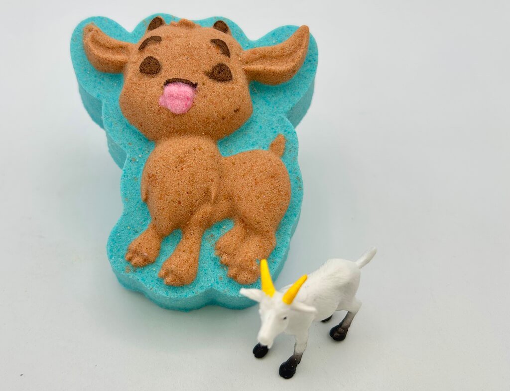 Farm Goat Kids Bath Bomb with Goat Figure Toy Inside - Berwyn Betty's Bath & Body Shop