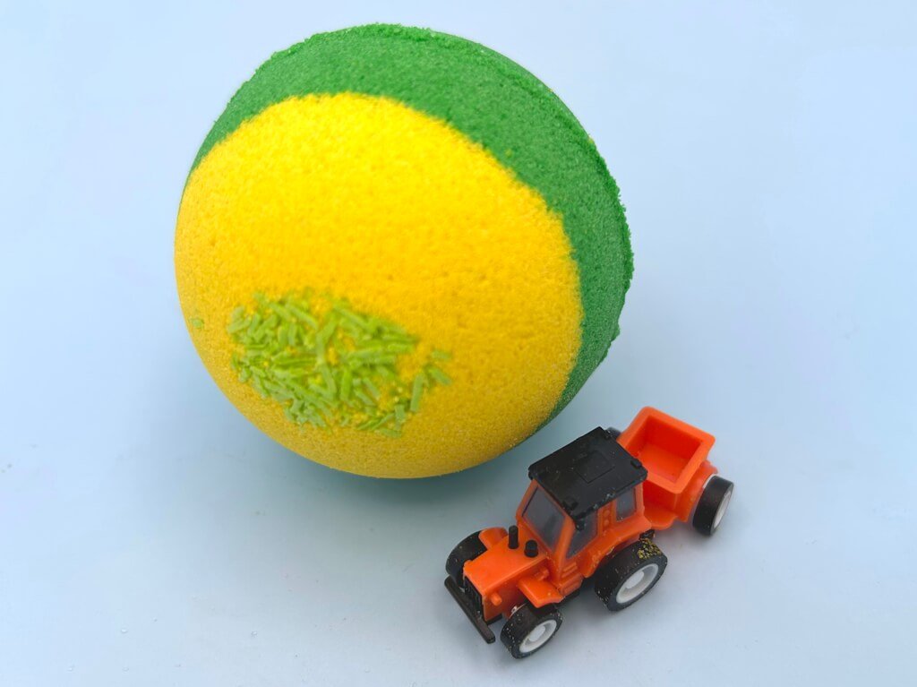 FARM Tractor Kids Bath Bomb with Toy Tractor Inside - Berwyn Betty's Bath & Body Shop