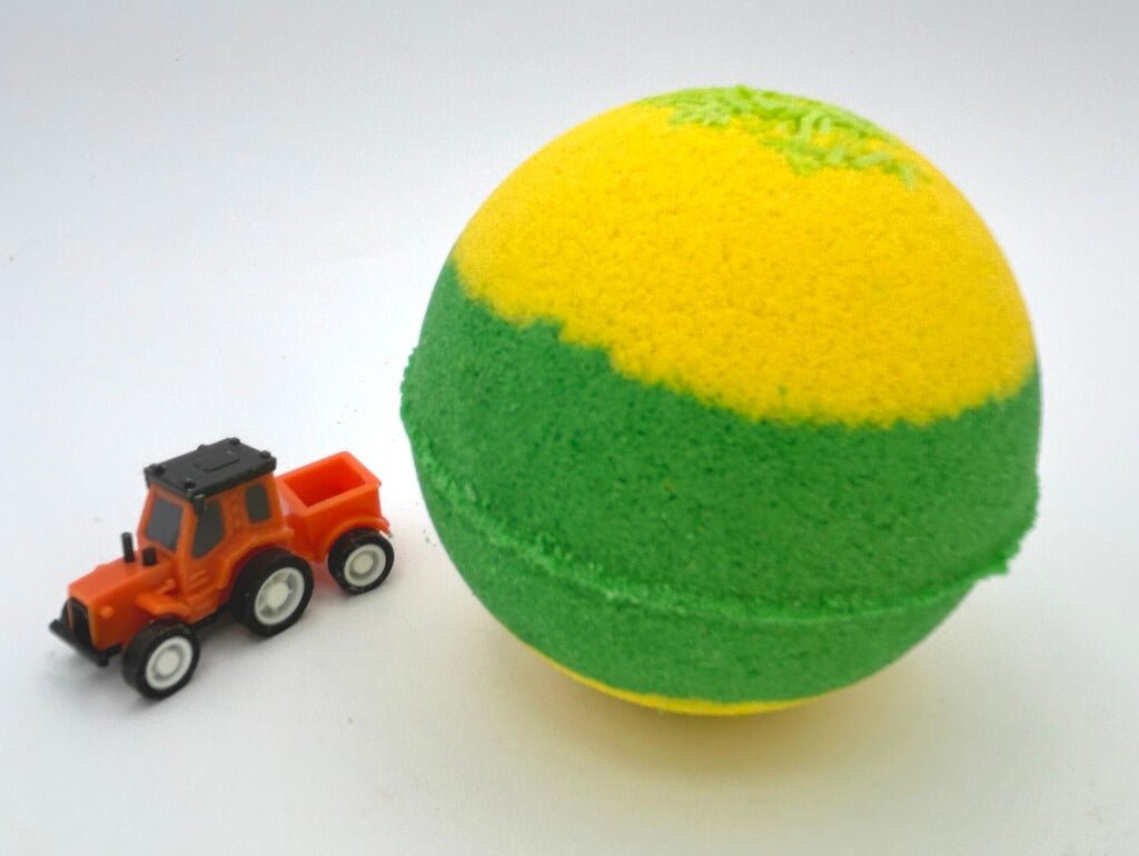 FARM Tractor Kids Bath Bomb with Toy Tractor Inside - Berwyn Betty's Bath & Body Shop