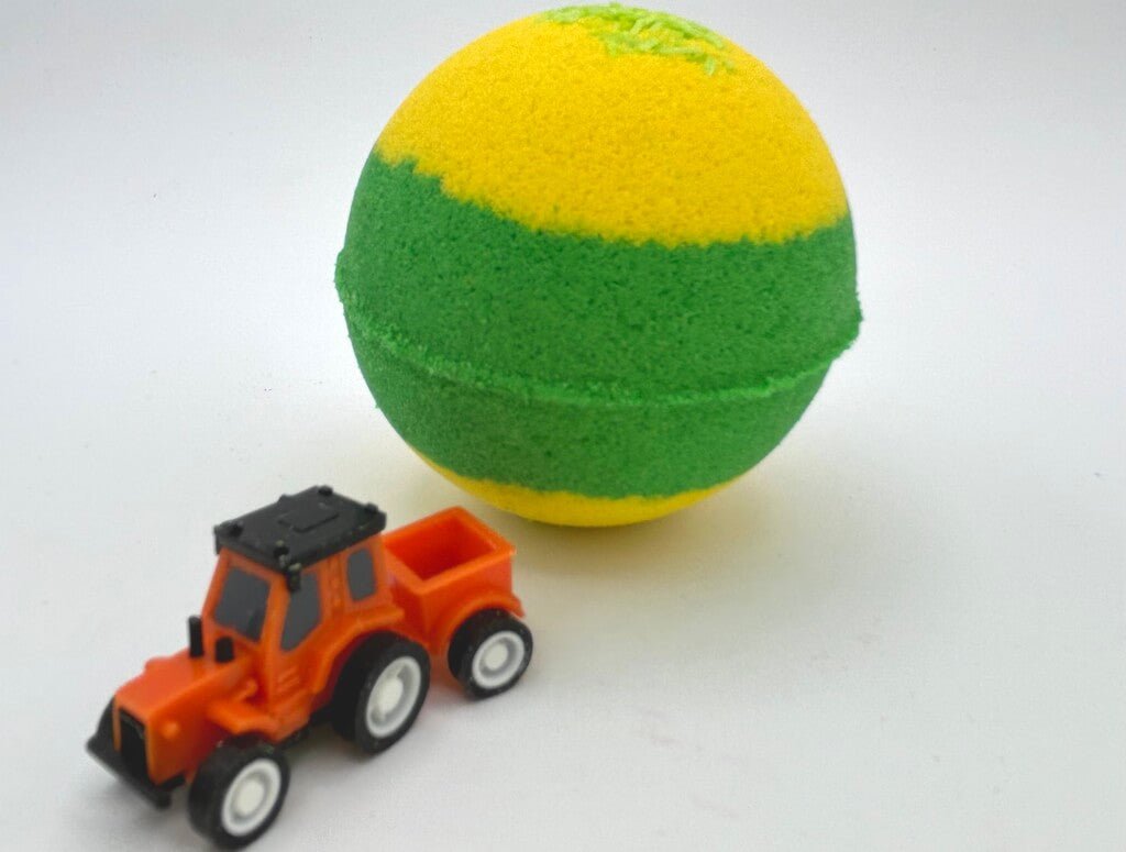 FARM Tractor Kids Bath Bomb with Toy Tractor Inside - Berwyn Betty's Bath & Body Shop