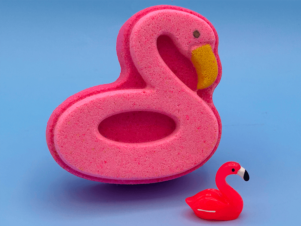 Flamingo Floatie Kids Bath Bomb with Flamingo Toy Inside - Berwyn Betty's Bath & Body Shop