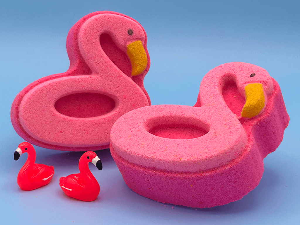 Flamingo Floatie Kids Bath Bomb with Flamingo Toy Inside - Berwyn Betty's Bath & Body Shop