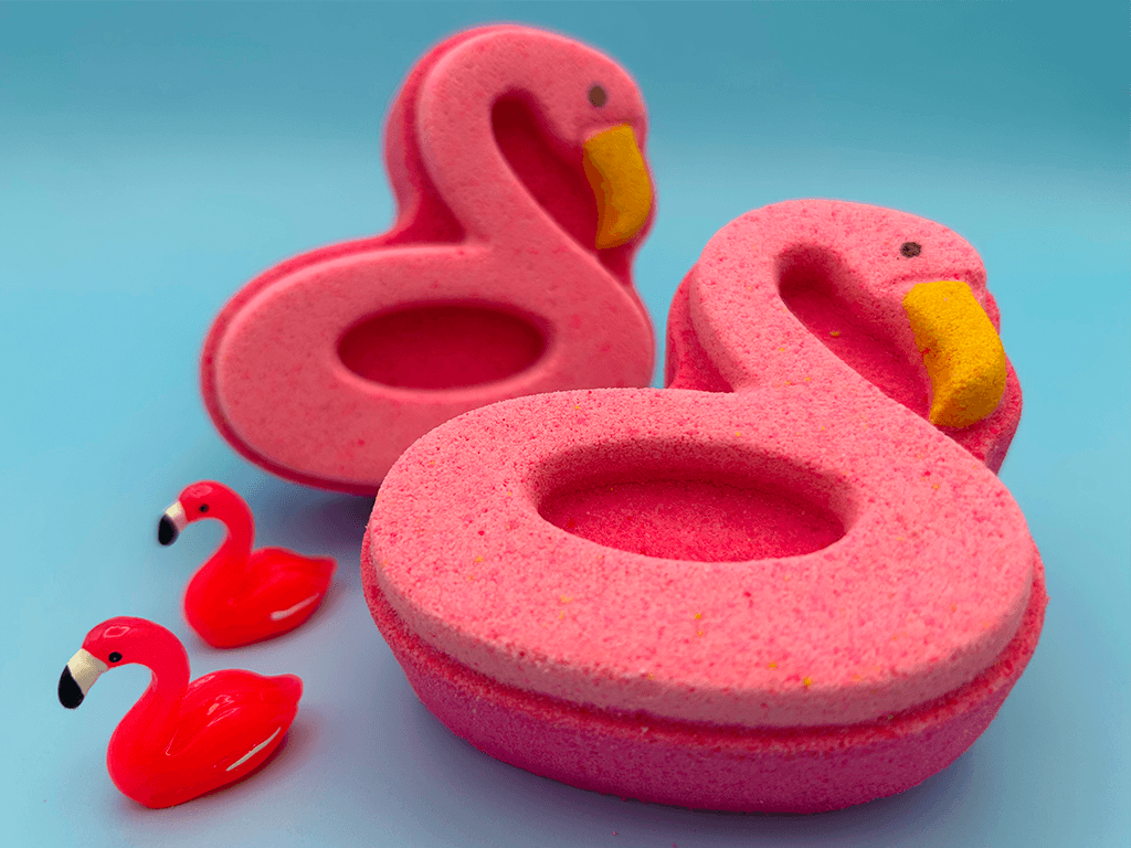 Flamingo Floatie Kids Bath Bomb with Flamingo Toy Inside - Berwyn Betty's Bath & Body Shop