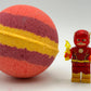 FLASH Kids Bath Bomb with Flash Minifigure Toy Inside - Limited Edition - Berwyn Betty's Bath & Body Shop