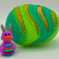 Flat Easter Egg Kids Bath Bomb with Bunny Duck Toy Inside - Berwyn Betty's Bath & Body Shop