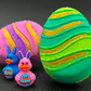 Flat Easter Egg Kids Bath Bomb with Bunny Duck Toy Inside - Berwyn Betty's Bath & Body Shop