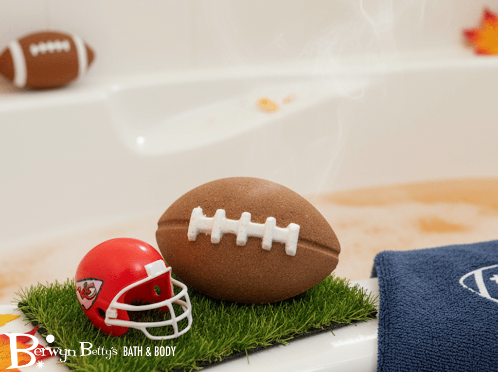 Football Kids Bath Bomb with Toy Inside - Berwyn Betty's Bath & Body Shop