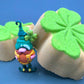 Four - Leaf Clover Bath Bomb with Leprechaun Toy Inside - Berwyn Betty's Bath & Body Shop