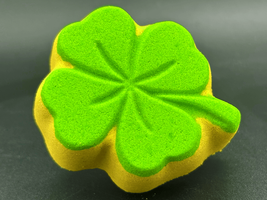 Four - Leaf Clover Kids Bath Bomb with St Patrick's Day Mochi Toy Inside - Berwyn Betty's Bath & Body Shop