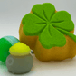 Four - Leaf Clover Kids Bath Bomb with St Patrick's Day Mochi Toy Inside - Berwyn Betty's Bath & Body Shop