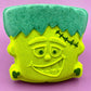 Frankenstein Bath Bomb with Frankenstein Minifigure Inside - Berwyn Betty's Bath & Body Shop