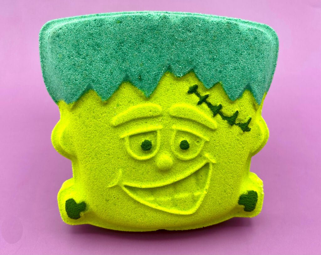 Frankenstein Bath Bomb with Frankenstein Minifigure Inside - Berwyn Betty's Bath & Body Shop