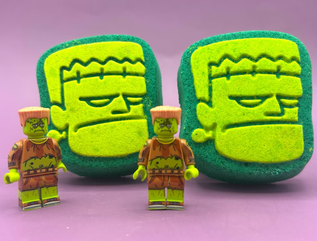 Frankenstein Kids Bath Bomb with Frankenstein Minifigure Toy Inside - Berwyn Betty's Bath & Body Shop