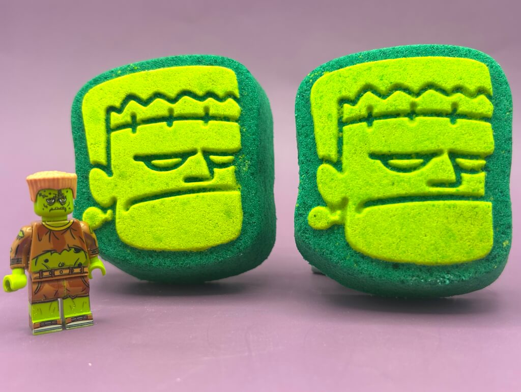 Frankenstein Kids Bath Bomb with Frankenstein Minifigure Toy Inside - Berwyn Betty's Bath & Body Shop