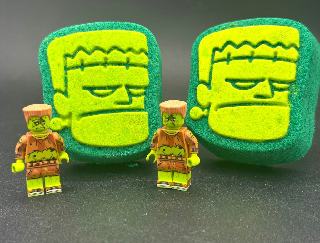 Frankenstein Kids Bath Bomb with Frankenstein Minifigure Toy Inside - Berwyn Betty's Bath & Body Shop
