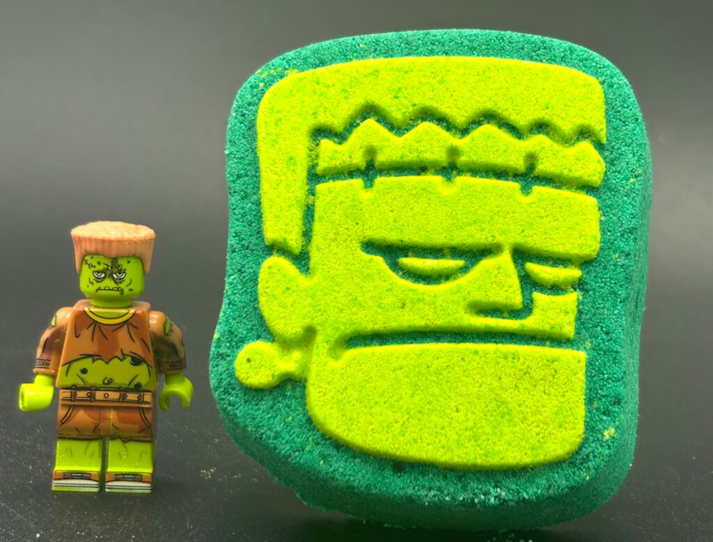 Frankenstein Kids Bath Bomb with Frankenstein Minifigure Toy Inside - Berwyn Betty's Bath & Body Shop