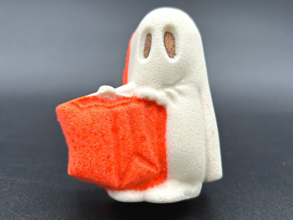 Ghost Trick or Treater Kids Bath Bomb with Ghost Mini Figurine Inside - Berwyn Betty's Bath & Body Shop