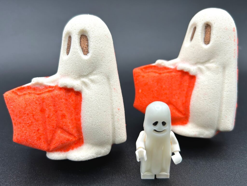 Ghost Trick or Treater Kids Bath Bomb with Ghost Mini Figurine Inside - Berwyn Betty's Bath & Body Shop