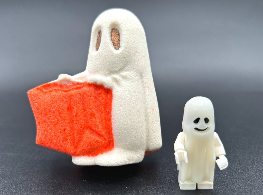 Ghost Trick or Treater Kids Bath Bomb with Ghost Mini Figurine Inside - Berwyn Betty's Bath & Body Shop