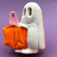 👻 Ghost Trick or Treater Kids Bath Bomb - with Luminous Ghost Minifigure Inside - Berwyn Betty's Bath & Body Shop