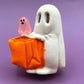 👻 Ghost Trick or Treater Kids Bath Bomb - with Luminous Ghost Minifigure Inside - Berwyn Betty's Bath & Body Shop