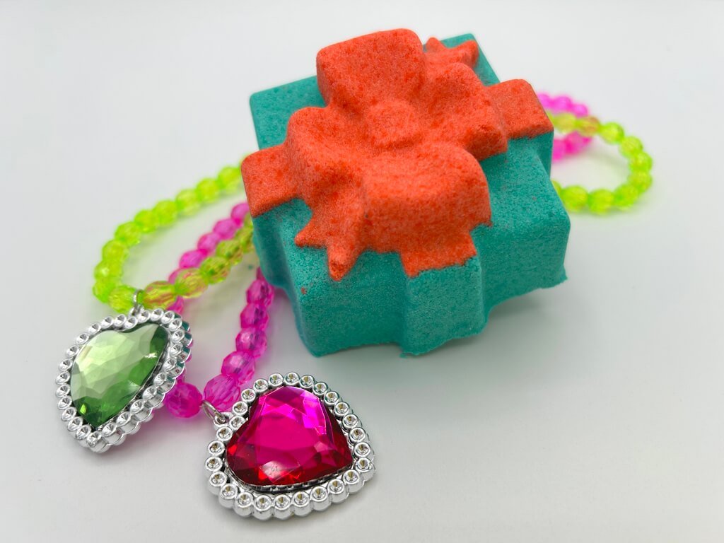 Gift Box Bath Bomb with Princess Necklace Inside - Berwyn Betty's Bath & Body Shop