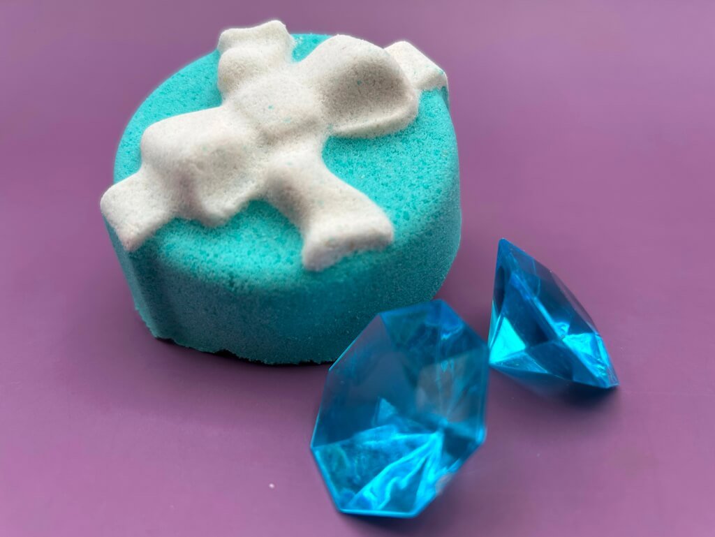 Gift Box with Bow Bath Bomb with Large Plastic Gem Inside - Berwyn Betty's Bath & Body Shop