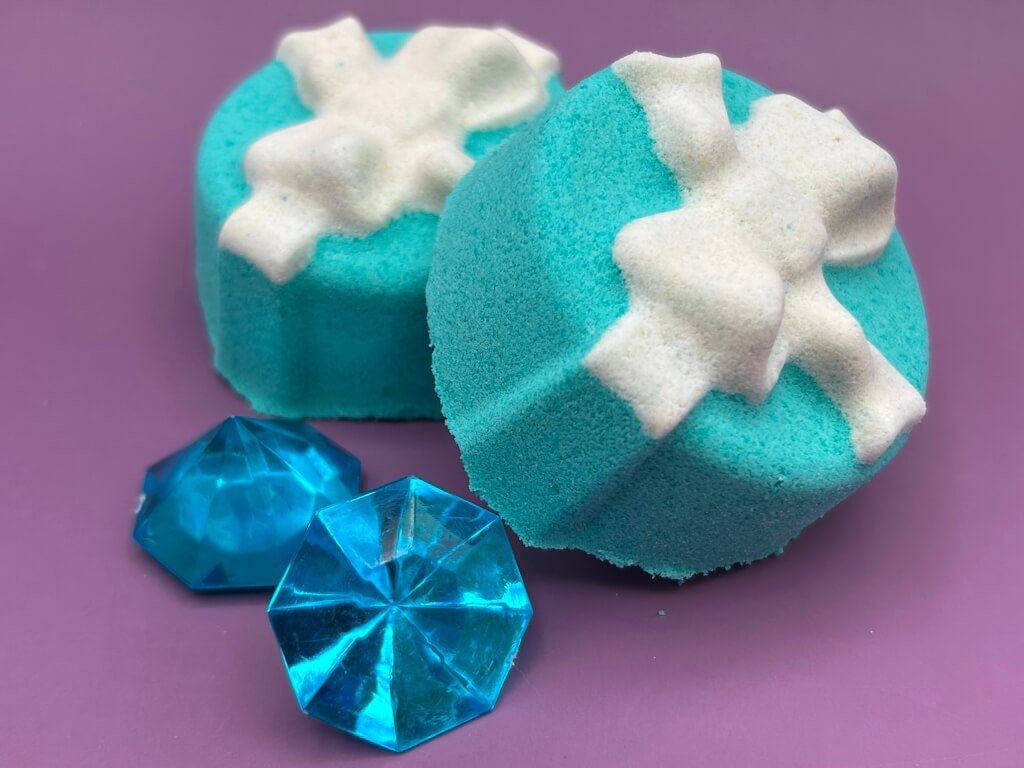 Gift Box with Bow Bath Bomb with Large Plastic Gem Inside - Berwyn Betty's Bath & Body Shop