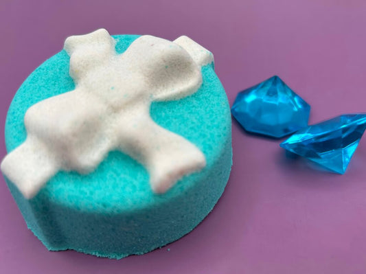 Gift Box with Bow Bath Bomb with Large Plastic Gem Inside - Berwyn Betty's Bath & Body Shop