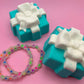 Gift Box with Bow Kids Bath Bomb with Toy Bracelet Inside - Berwyn Betty's Bath & Body Shop