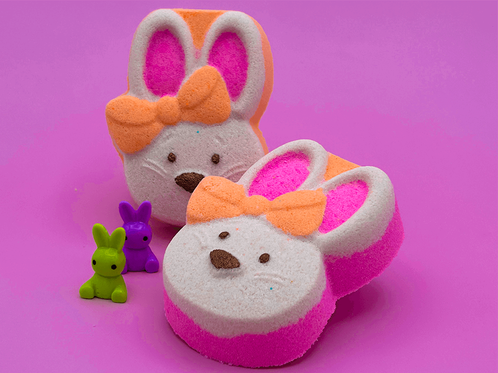 Girl Bunny Kids Bath Bomb with Mini Bunny Figure Inside - Berwyn Betty's Bath & Body Shop
