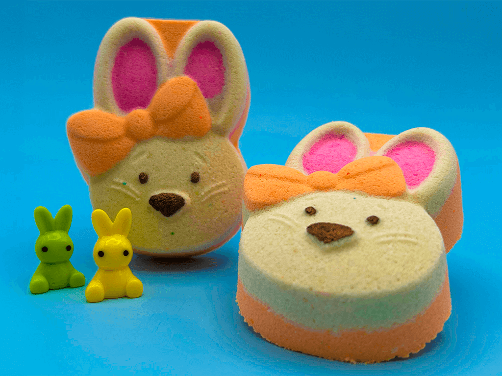 Girl Bunny Kids Bath Bomb with Mini Bunny Figure Inside - Berwyn Betty's Bath & Body Shop