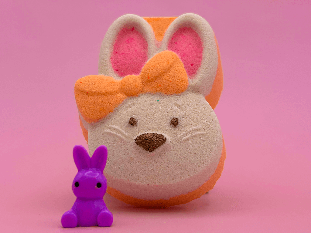 Girl Bunny Kids Bath Bomb with Mini Bunny Figure Inside - Berwyn Betty's Bath & Body Shop