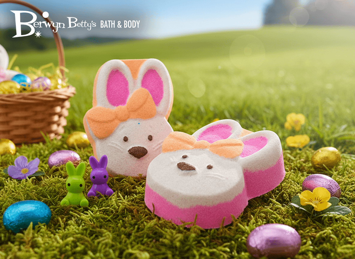 Girl Bunny Kids Bath Bomb with Mini Bunny Figure Inside - Berwyn Betty's Bath & Body Shop