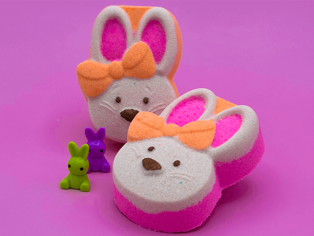 Girl Bunny Kids Bath Bomb with Mini Bunny Figure Inside - Berwyn Betty's Bath & Body Shop