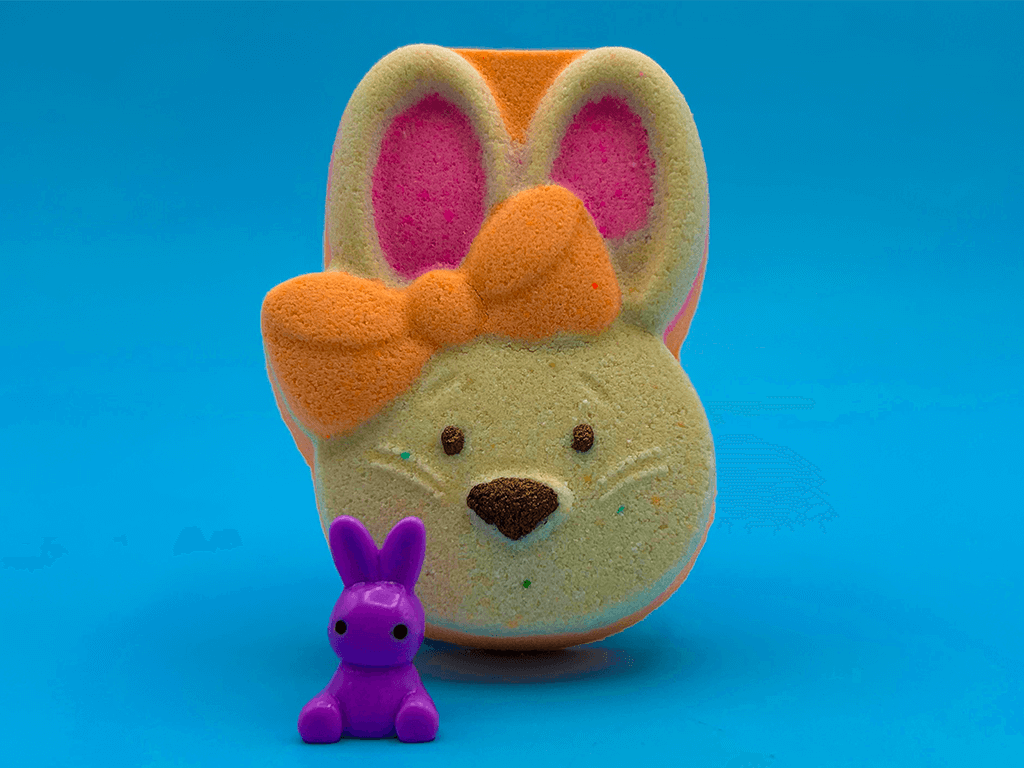 Girl Bunny Kids Bath Bomb with Mini Bunny Figure Inside - Berwyn Betty's Bath & Body Shop