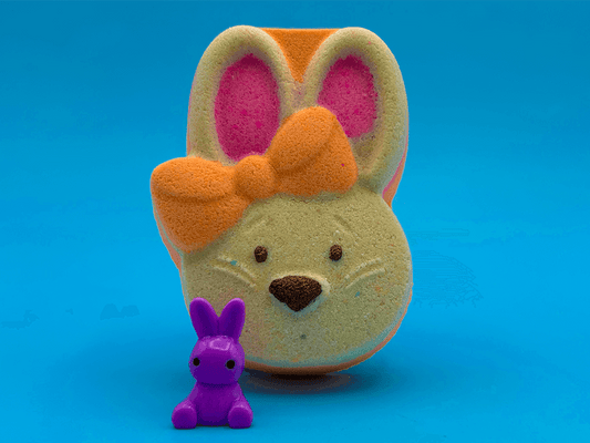 Girl Bunny Kids Bath Bomb with Mini Bunny Figure Inside - Berwyn Betty's Bath & Body Shop