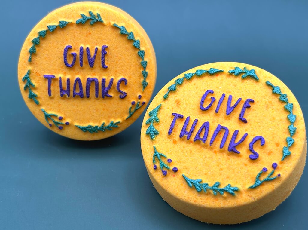 "Give Thanks" Thanksgiving Kids Bath Bomb - Berwyn Betty's Bath & Body Shop