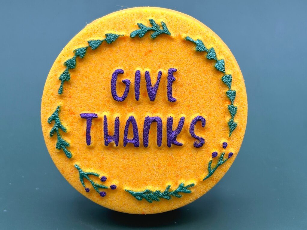 "Give Thanks" Thanksgiving Kids Bath Bomb - Berwyn Betty's Bath & Body Shop
